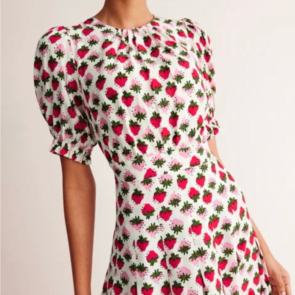 Boden Red and Pink Strawberry Dress